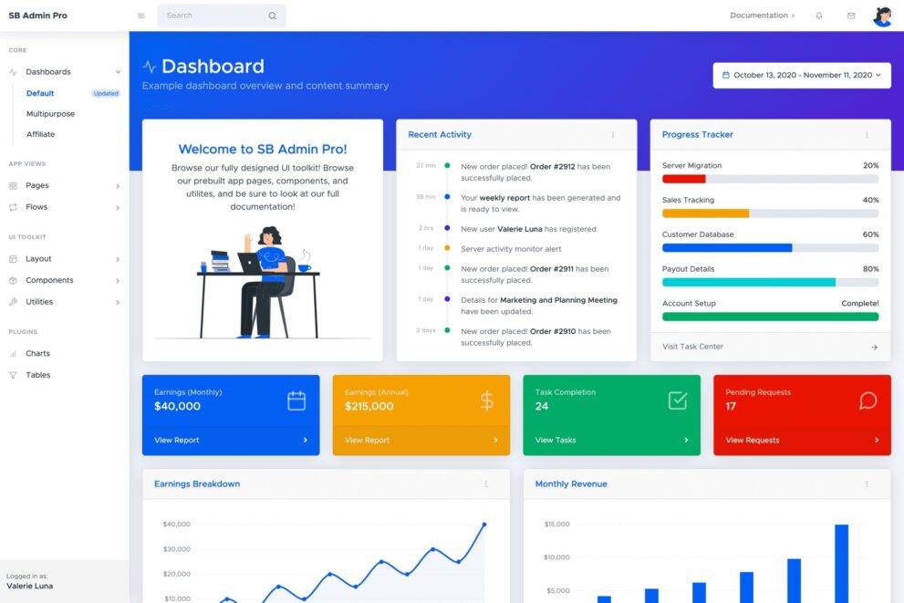 SB Admin Pro HTML & Bootstrap 5 Theme – v2.0.4 | Html Templates