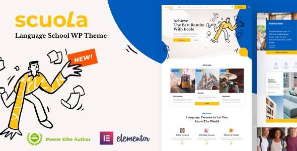 Scuola v9.1 – Language School WordPress Elementor Download (Updated)