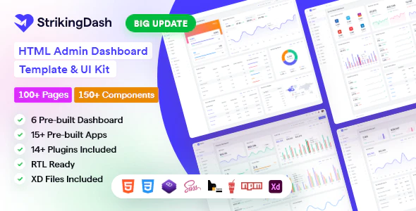 StrikingDash v2.1.7 – HTML Admin Dashboard Template