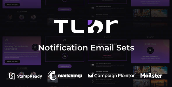 TLDR Email HTML Template Free Download – Notification Email Sets + Animated Icons