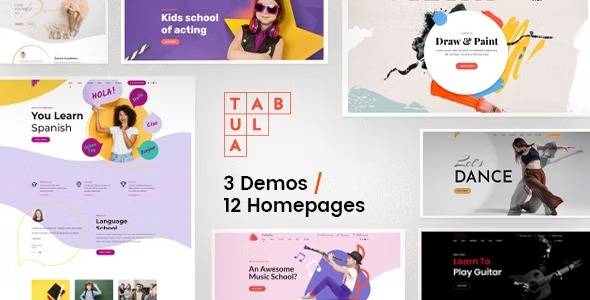 Tabula v1.1.9 – Art, Music & Language School WordPress