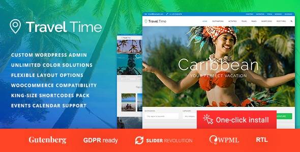 Travel Time v1.3.0 – Tour & Travel WordPress Theme