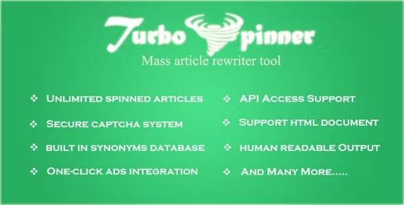 Turbo Spinner  Article Rewriter 1.8 Download