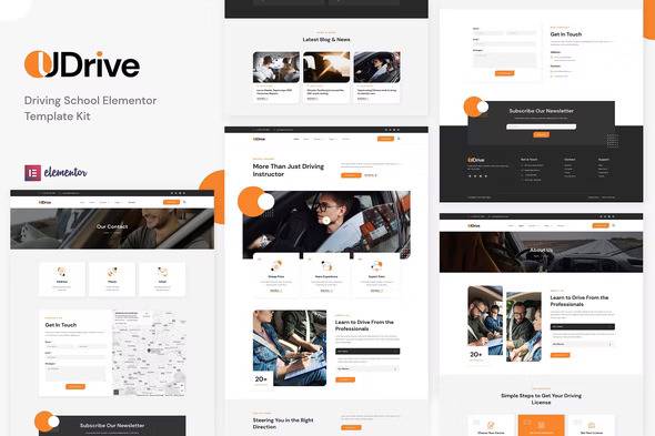 Udrive – Driving School Elementor Template Kit