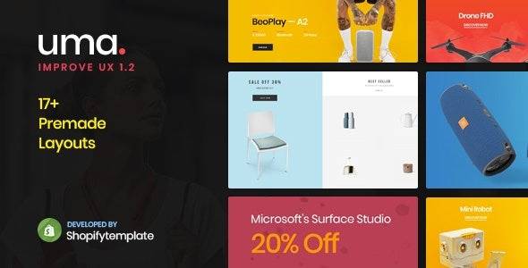 Uma Shopify Theme – Best Minimal Clean Multiple Shopify Theme v.1.0