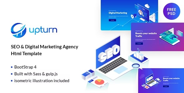 Upturn – SEO And Digital Marketing Agency – v1.0 | Html Template