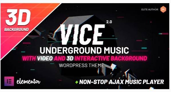 Vice v2.5.0 Underground Music Elementor WordPress Theme (Updated)