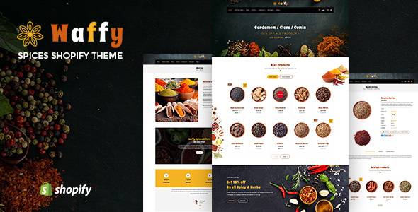 Waffy v1.1 – Spices, Dry Fruits Store Shopify Theme Download