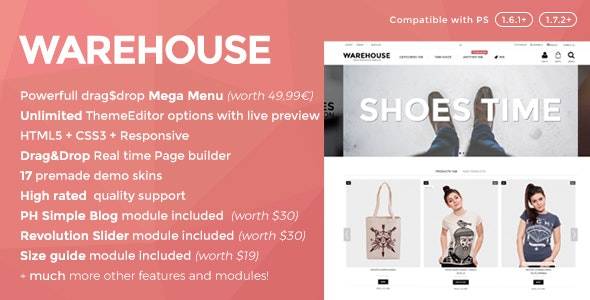 Warehouse Clean Responsive Prestashop Nulled Download