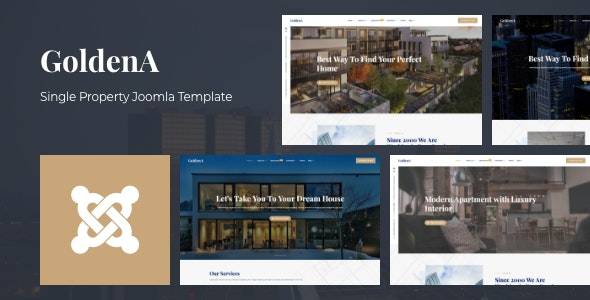 GoldenA v1.0 – Single Property Joomla Template Download