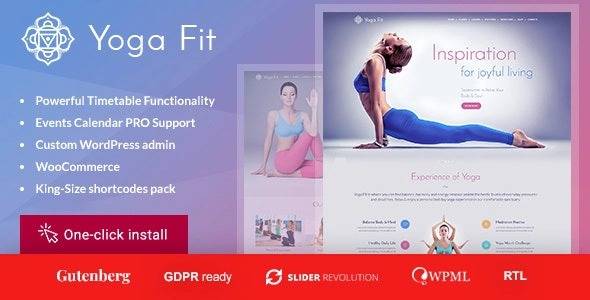 Yoga Fit – v1.3.4 Sports & Fitness WordPress Theme Download