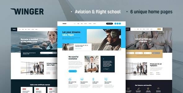 Winger v1.0.12 – Aviation & Flight School WordPress Theme Download