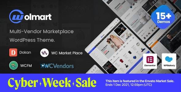 Wolmart – v1.3.0 [Updated] – Multi-Vendor Marketplace WooCommerce Theme Download