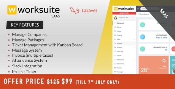 Worksuite Saas – v4.0.2 + Regular v5.3.54 – Project Management System Download | Php Script