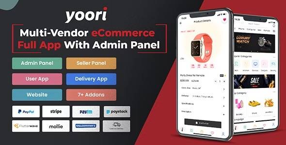 v1.1.3 YOORI Flutter Multi-Vendor eCommerce Full App with Admin Panel