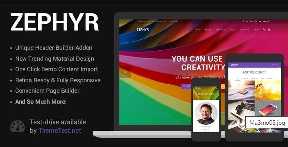 Zephyr Material Design Theme Nulled Free Download