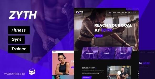 Zyth Fitness Gym v2.1.1[Updated] WordPress Theme Download