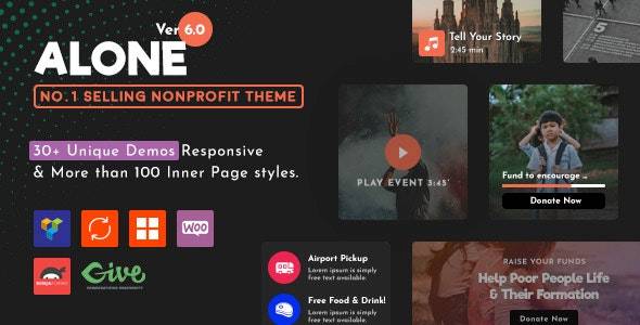 Alone v7.5.2 – Charity Multipurpose Non-profit WordPress Theme Download (Updated)