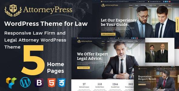 Attorney Press v.2.1.5 – Lawyer WordPress Theme