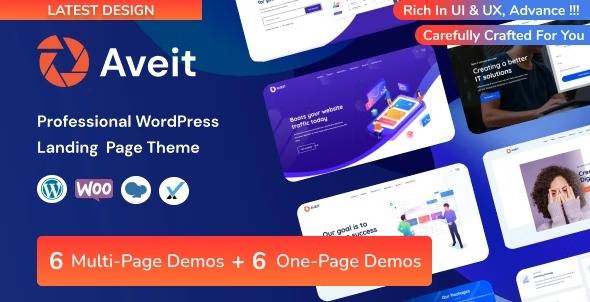 Aveit landing page wordpress theme