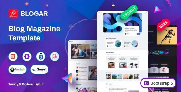 Blogar v1.3.0 – Free Download Blog Magazine Html Template