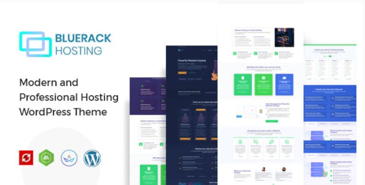 Bluerack 2.3 Modern Hosting WordPress Theme Download