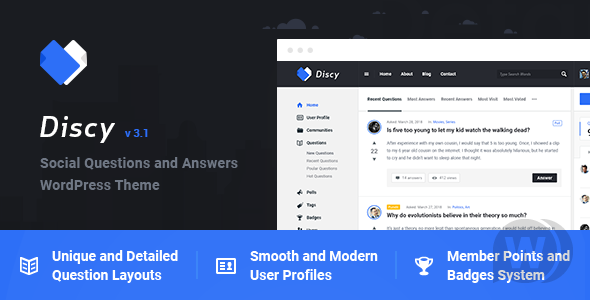 Discy v5.6.0 – Social Questions and Answers WordPress Theme Download (Updated)