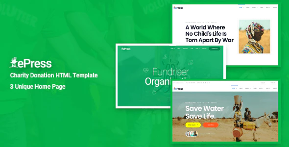 ePress – Charity & Fundraising HTML Template Free Download