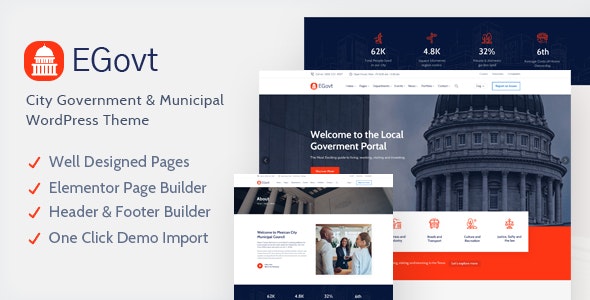 EGovt v1.3.6 City Government WordPress Theme