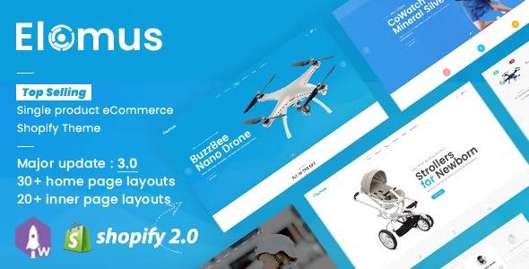 Elomus Single Product Shop Shopify Theme v3.12 Download