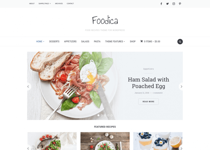 WPZoom Foodica WordPress Theme