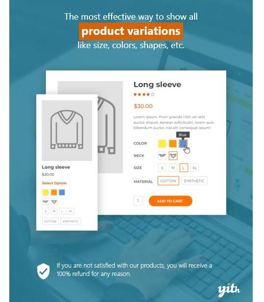 YITH Woocommerce Color and Label Variations Premium Original  – v.1.28.0 |  WordPress