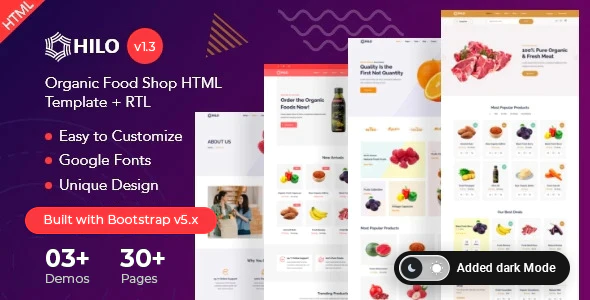 Hilo v1.3 – Organic Food eCommerce Shop HTML Template