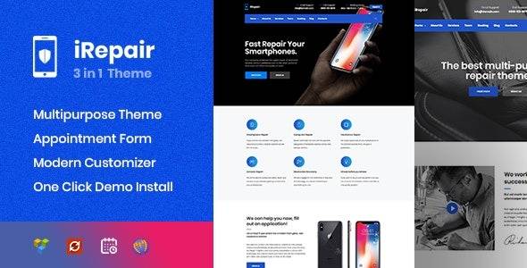 iRepair v3.0.0 – Mobile & Electronic Repair WordPress Theme