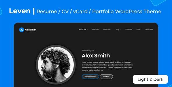 Leven Resume Template v.1.5 Download