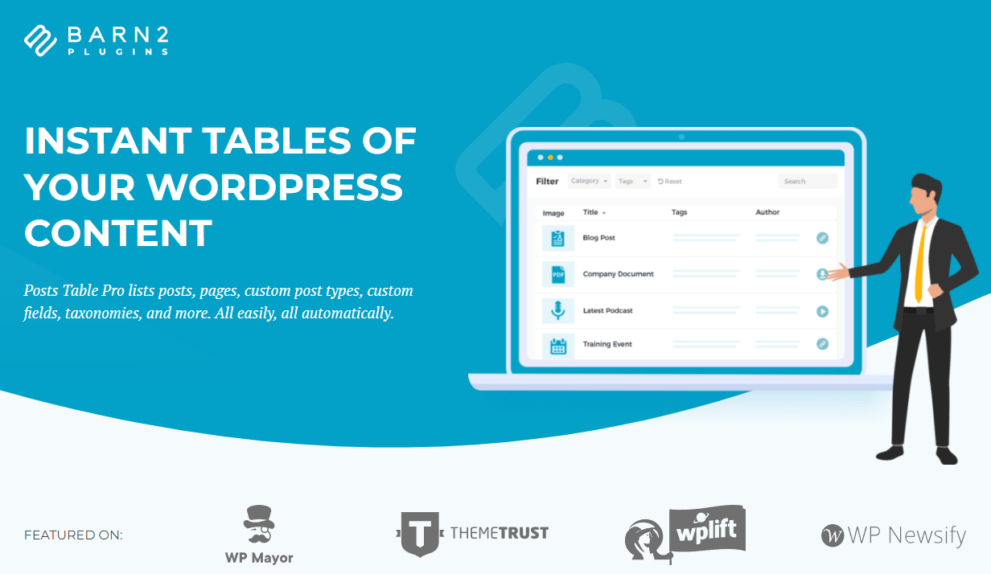 Posts Table Pro – v.2.4.1 by [Barn2Media] | WordPress Plugin Download