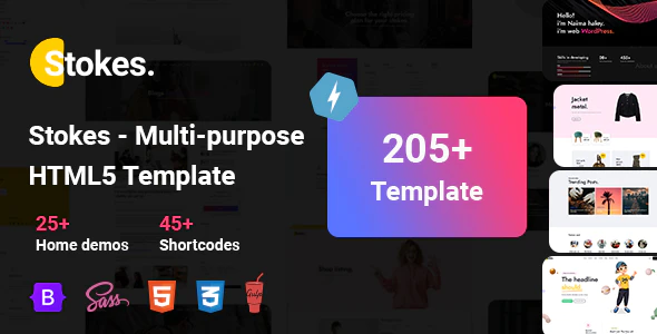 Stokes – The Responsive Multi-purpose Free HTML5 Template Download