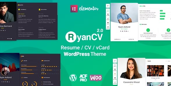 RyanCV v3.4.1 Resume-CV-vCard Theme Download (Updated)