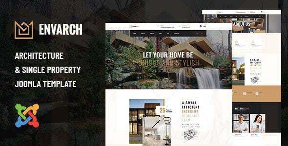 EnvArch v1.0 – Architecture and Single Property Joomla Template Download