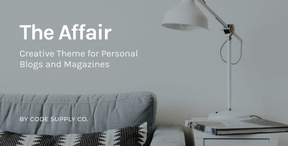 The Affair v3.5.4 Creative Theme for Personal Blogs and Magazines WordPress Theme