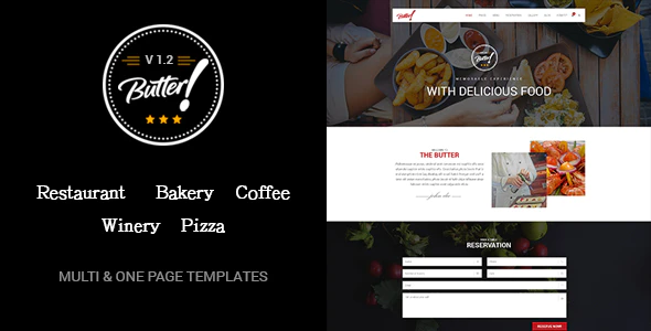 Butter – Professional Restaurant, Bakery, Coffee, Winery and Pizza HTML Layouts Downloads