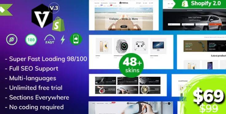 Vodoma v3.1.3 – Fastest Multipurpose Ecommerce Shopify Theme