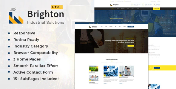 Brighton-Industry – Factory & Industrial Business HTML Template