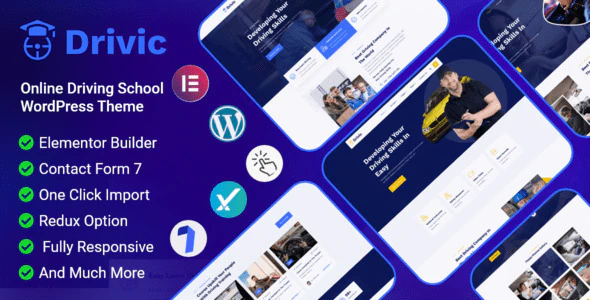 Drivic – Online Driving School WordPress Theme v1.0 Download