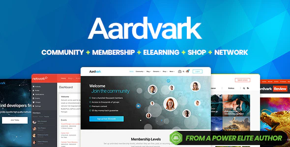 Aardvark v4.49 BuddyPress Membership & Community WordPress Theme Download