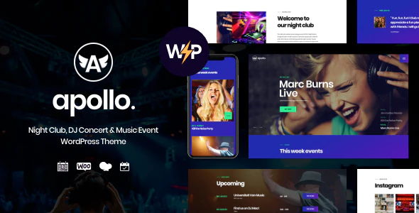 Apollo v1.3.7 – Night Club DJ Concert & Music Event WordPress Theme Download