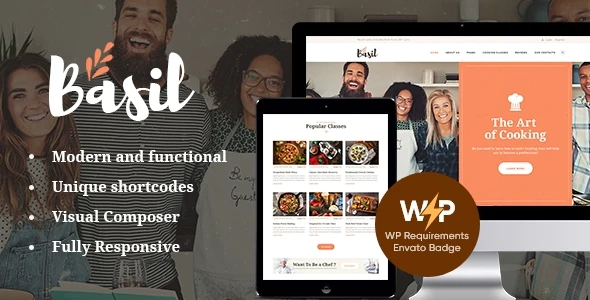 Basil v1.3.6 Cooking Classes and Workshops WordPress Theme Download