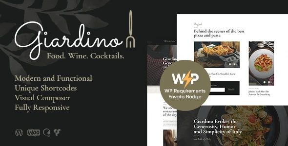 Giardino v1.1.4 Italian Restaurant & Cafe WordPress Theme Download