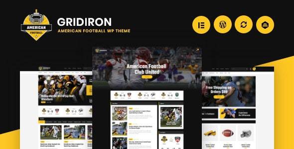 Gridiron v1.0.7 – American Football & NFL Superbowl Team WordPress Theme Download