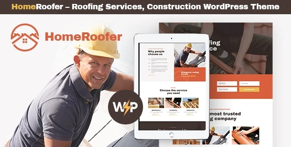 HomeRoofer v2.2 Roofing Company Services & Construction WordPress Theme Download